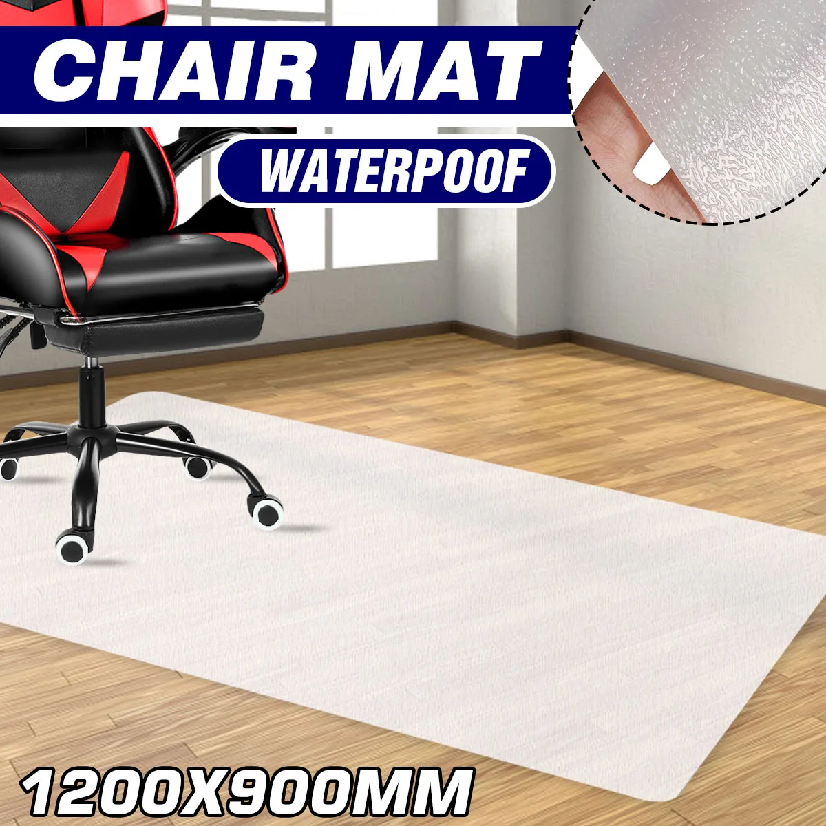 150x90cm Transparent Wood Floor Protection Mat PVC Floor Carpet Office Computer Chair Cushion Protection Pad Soft Glass Rug