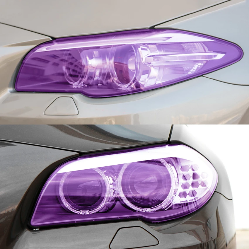 Coolest Lamps in Purple - JDM Headlight Tint Film VLT30% Super Gloss PPF Self Adhesive Wrap
