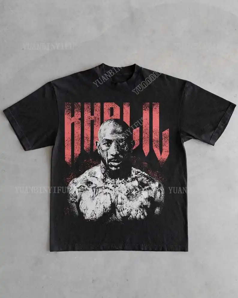 

Khalil Rountree Fighting Champion T-Shirt: Fan Gift, Martial Arts Tee Vintage round neck Men Women Streetwear Tees Short Sleeve