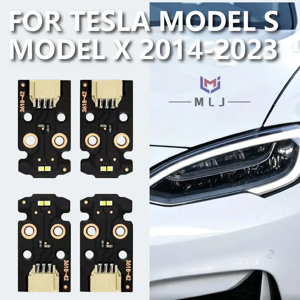 LED Low Beam Lights Resource Chips PCB Boards Daytime Running Light For Tesla Model X Model S Headlight Replacment Spare Parts