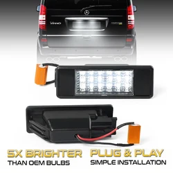 Luz de matrícula LED sin errores, lámpara de matrícula para mercedes-benz Vito Viano W639 2003-2014 Sprinter W906 2006-2018