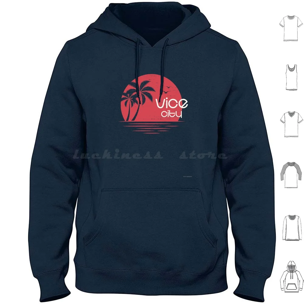 

Толстовки Vice City Sunrise с длинным рукавом Palms Palm Trees Bird Birds Seagulls Ocean Ocean Breeze Sunrise