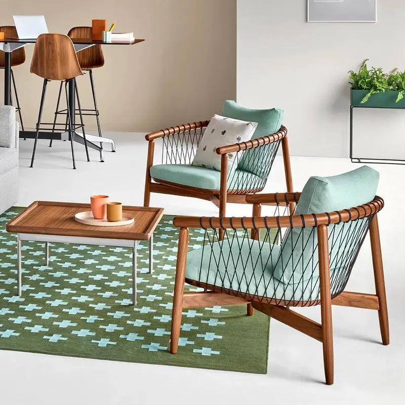 Sofa coffee table combination rattan leisure outdoor dew courtyard