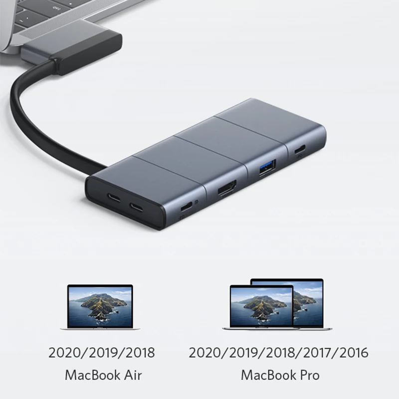 9-in-1 Multi-Function Plug-and-Play Docking Station  USB-C Hub for MacBook, Supports 85W Power Delivery Charging, 4K@30Hz HDMI O