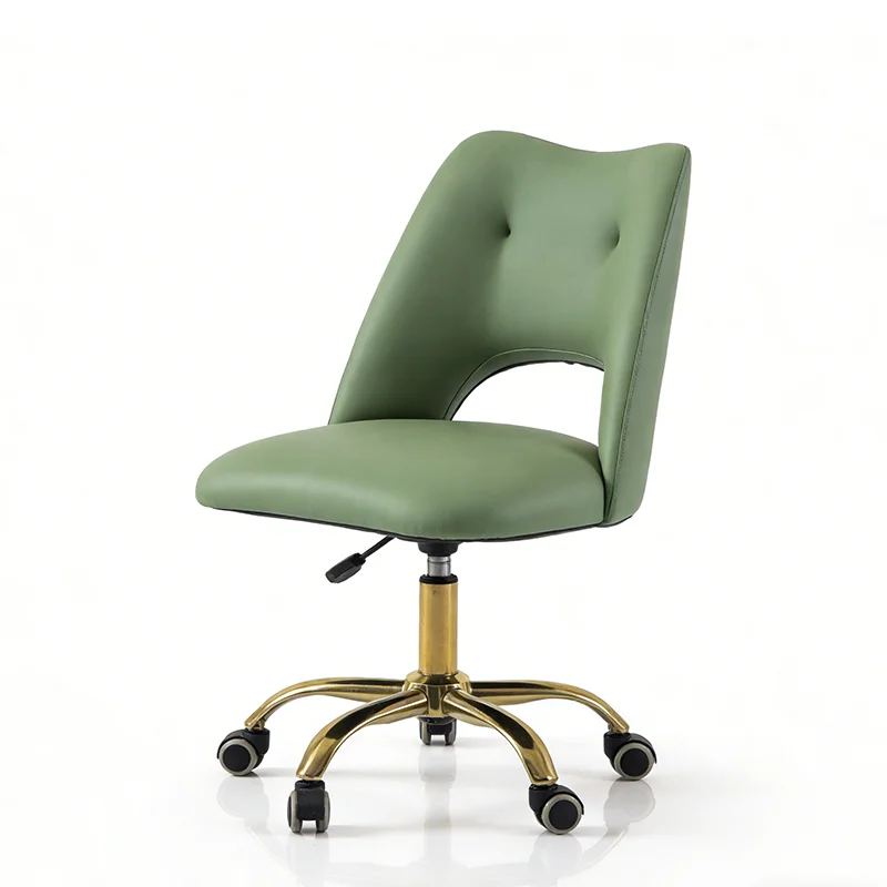 Professional Beauty Salon Furniture Gold Base Salon Pedicure Stool Chair Modern Luxury Adjustable Height Technician Stool