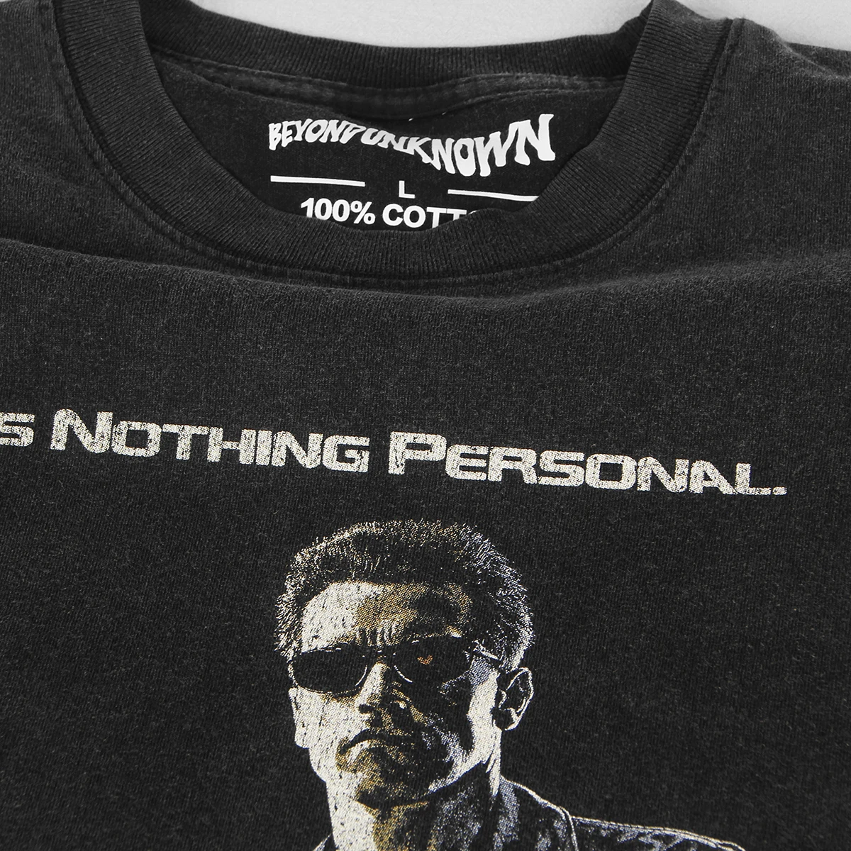 Terminator T-Shirt Judgment Day T-800 Schwarzenegger 80S Classic Sci Fi Movie Washed Cotton Men's Clothing Short Sleeve Shirt