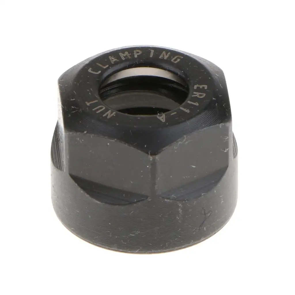 ER11 A Type Collet Clamping Nut M14 X 0.75mm for CNC Milling Chuck Holder Lathe, Black