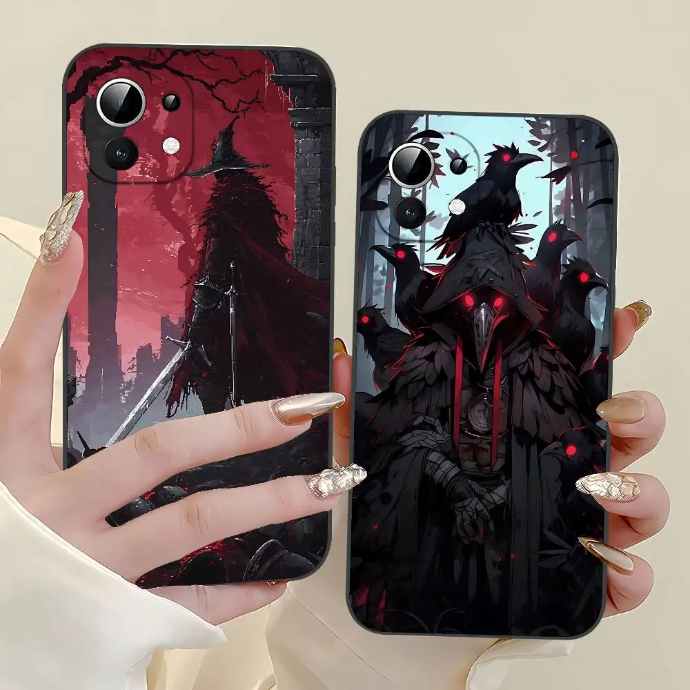 

Game B-Bloodborne Phone Case Black With For Xiaomi 11 12 Redmi Note 11 5G 8T 9A 9 10T 8Pro 9 12S Ultra