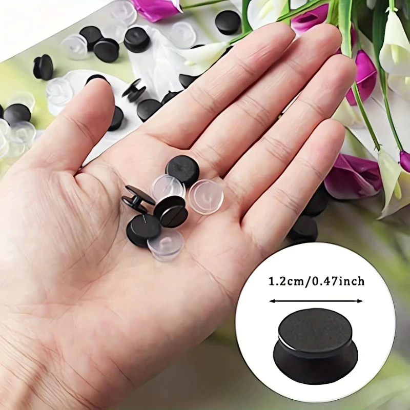 100Pcs/Bag Round Shoe Buckles Plastic Button for Shoe Charms DIY Slide Sandals Garden Shoe Accessories Decoration Pins 12mm