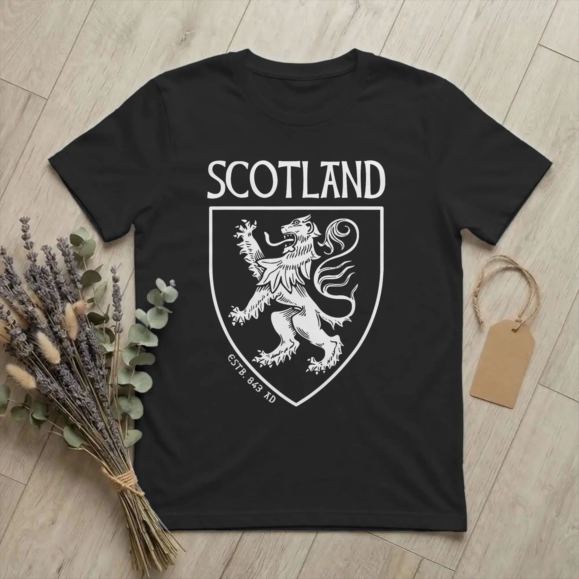 Scotland History Scottish Flag Rampant Lion T-Shirt for Men Cotton Tee Shirt Crew Neck Short Sleeve T Shirts 4XL 5XL 6XL Clothes