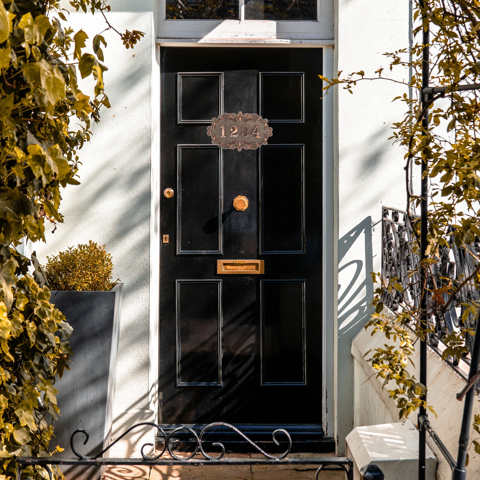 

1Set Vintage House Number Plaque Durable ABS Mailbox Address Sign Plate Front Door Plaque Personalized Outdoor Numbers