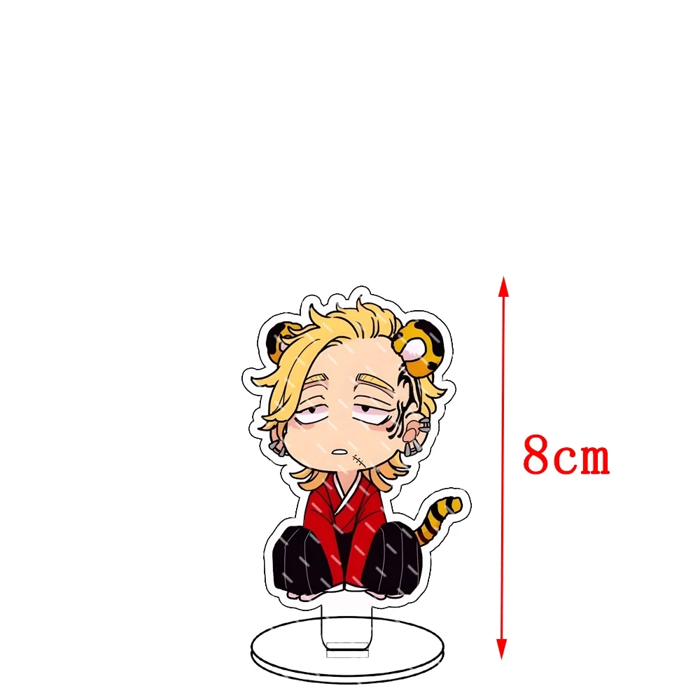 Tokyo Revengers Mikey Keychain Acrylic Figure Cosplay Keyring Acrylic Bague Acier Inoxidables Necklace Aretes Bracelet Bts Kings