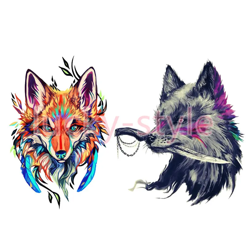 

Interesting Colorful DIY Painted Fox Head Car Sticker Personalized Car Window Boot Vinyl Decal Waterproof Car Accessories