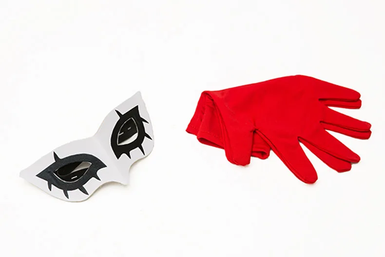 Disfraz de Joker Akira Kurusu Ren Amamiya para hombre y mujer, disfraz de Anime para Halloween con guantes rojos y máscara, Persona 5