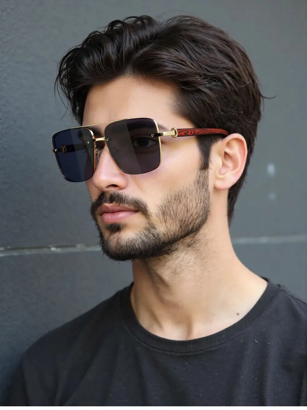 Neue Quadratische Sonnenbrille Für Männer Vintage Outdoor Sonnenbrille Oculos Designer Holz Gläser Sonnencreme Sonne Lentes Dropshipping Gafas – Detail 3