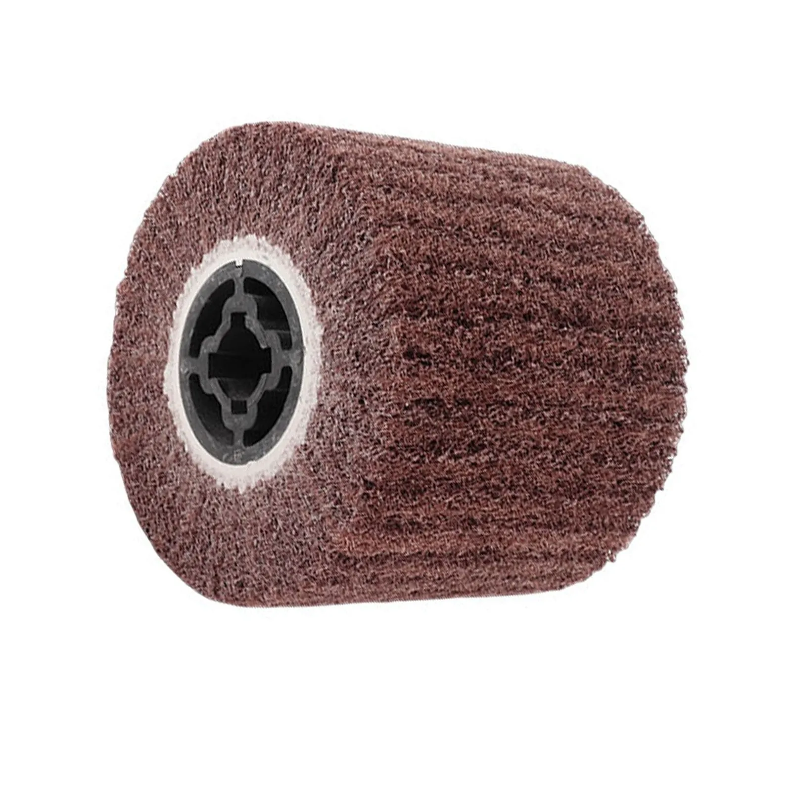 Wire Drawing Wheel Brush Drum Burnishing Cross Rubber Core Polishing Buffer Wheel for Stainless Steel Aluminum Iron120 Grit
