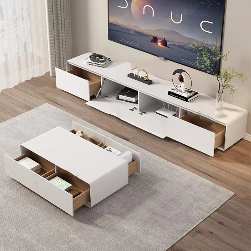 

Wood Drawers Tv Stands Mobile Living Room Modern Display Luxury Designer Storage Tv Table Organizer Muebles Trendy Furniture
