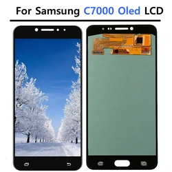100% Tested 5.7'' Super AMOLED For SAMSUNG Galaxy C7 LCD C7000 Display Touch Screen Digitizer Replacement Parts