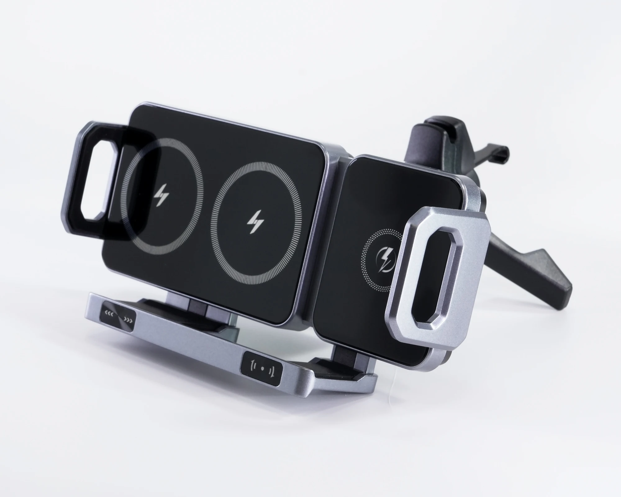 Dual Coil Faltbare Telefon Halter Auto Drahtlose Ladegerät Universal Auto Telefon Halterung Schnelle Lade Für Samsung iPhone Xiaomi Z Fold – Detail 3