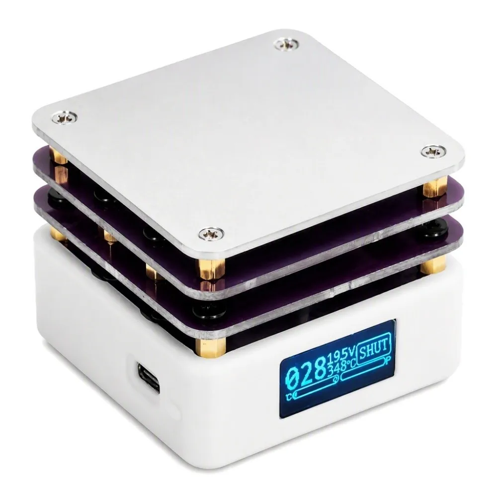 Aluminum Alloy Soldering Station Hot Plate White 0℃ to 350℃ Temperature Range Heating Soldering Plate Thermostat