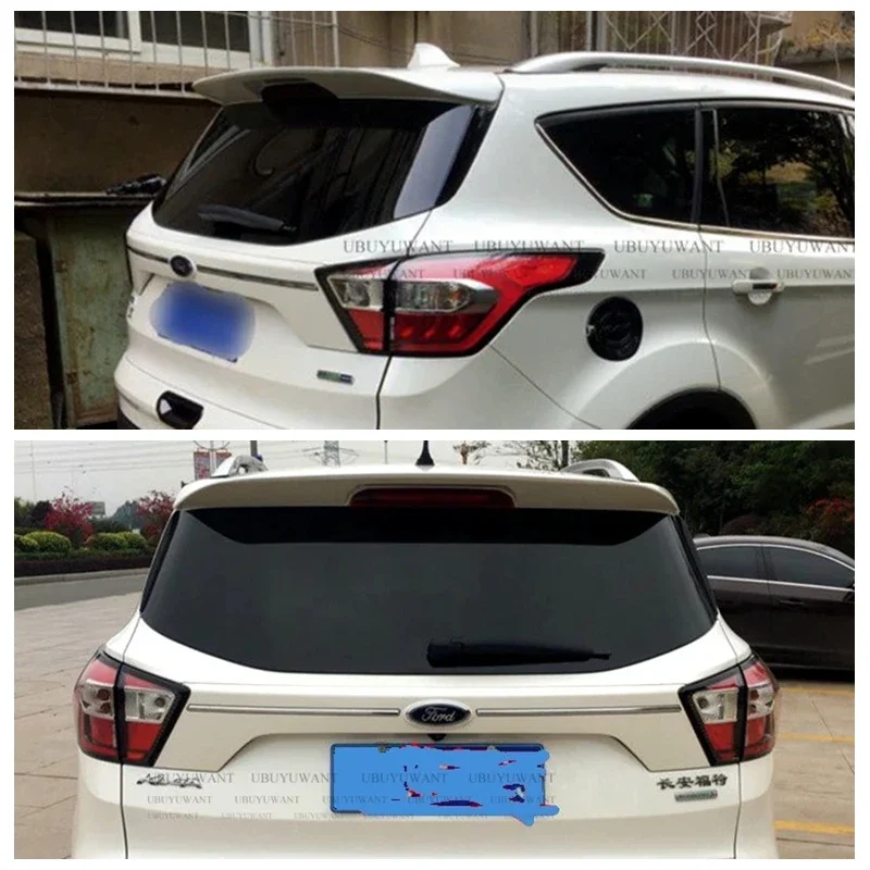 Fit For Ford Escape Kuga 2016-2019 High Quality ABS Rear Window Spoiler Roof Wing By Glossy Black Carbon Fiber Color