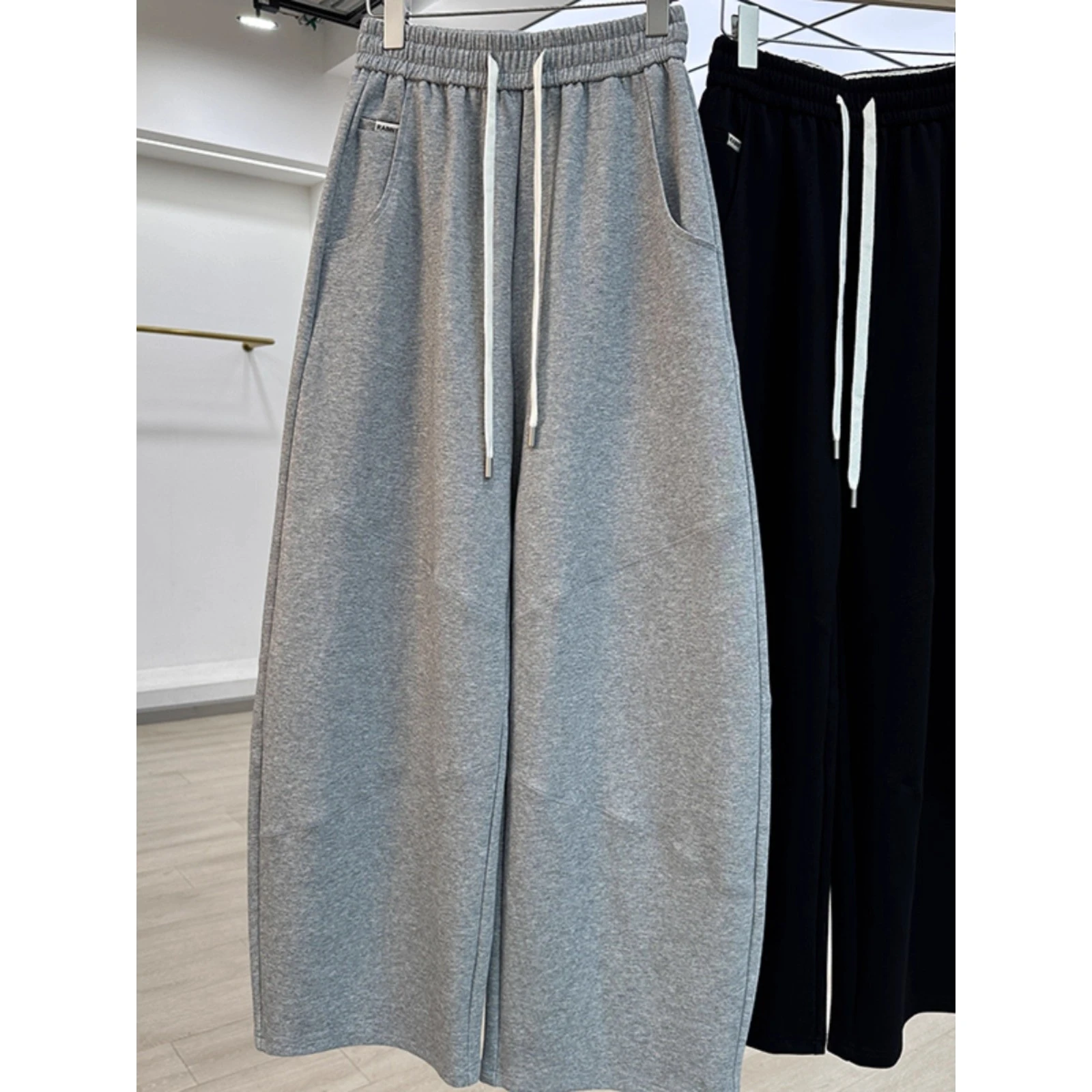 

Loose Men's Velvet Sports Pants Autumn Winter Large Size Banana Leg Wide Leg Casual Trousers Couples Comfortable Breathable