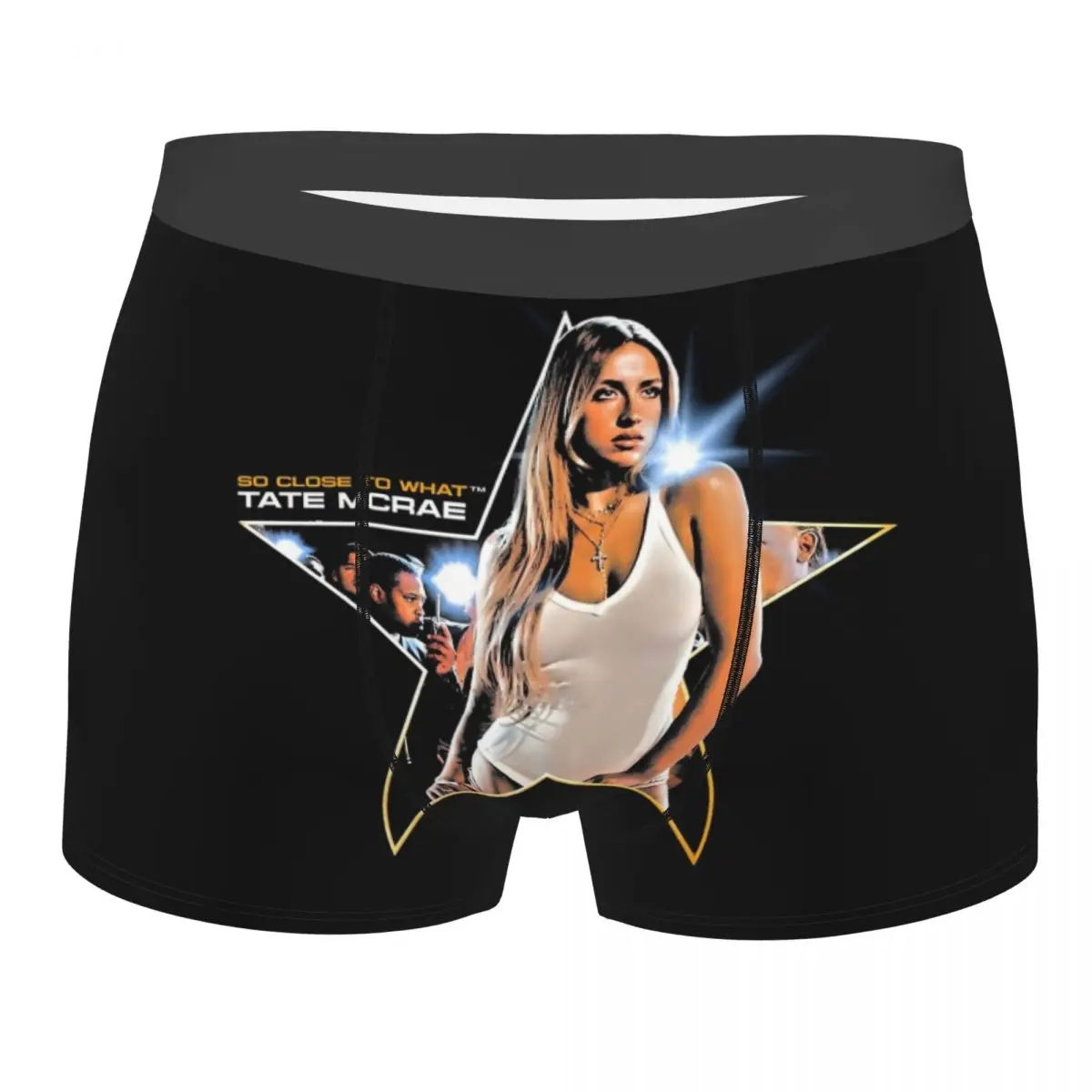 

Men Tate McRae Underwear Sexy Boxer Briefs Shorts Panties Male Mid Waist Underpants S-XXL