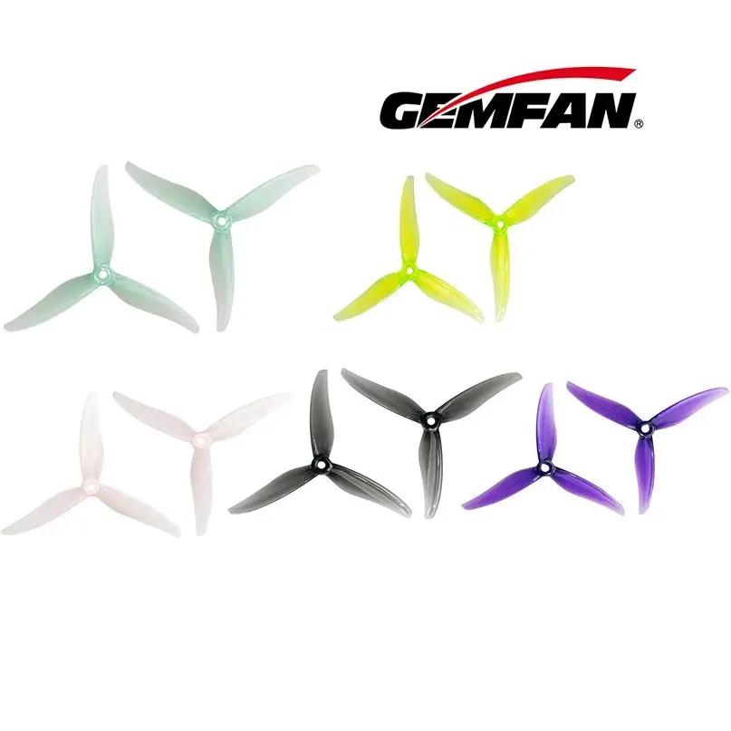 

12 пар Gemfan Fury-5131,0 пропеллер 5 дюймов 3-лопастной CW CCW реквизит для FPV радиоуправляемого дрона гоночный Квадрокоптер для двигателя 2306 2207