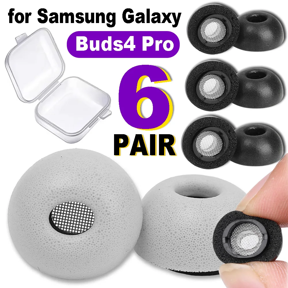 Replacement Memory Foam Earplug for Galaxy Buds4 Pro in Ear Bluetooth Headset for Samsung Galaxy Buds4 Pro Memory Sponge Eartip