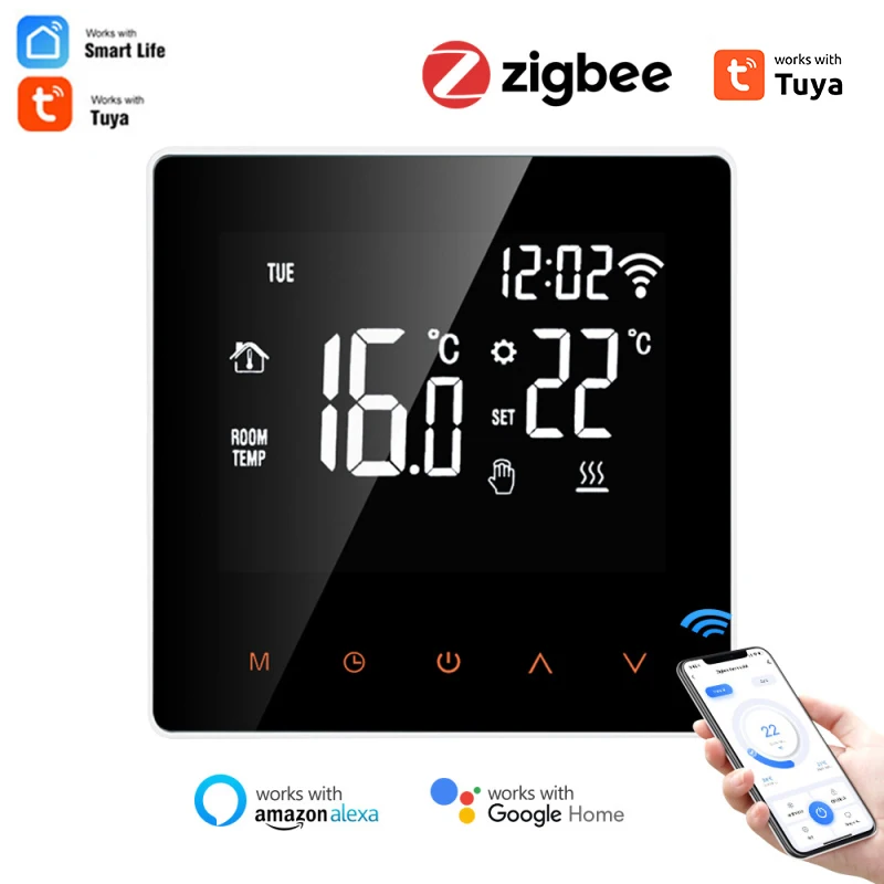 

Tuya WiFi Smart Thermostat Temperature Controller for Electric floor Heating,Water/Gas Boiler Voice Work for Home