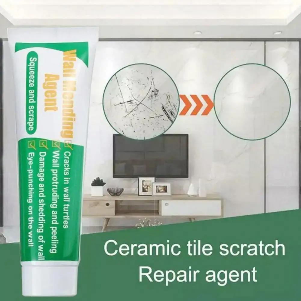 100G Wall Mending Agent Drywall Repair Kit With Scraper Wall Hole Repair Paste Home Wall Crack Nail Hole Repair Putty Plaster