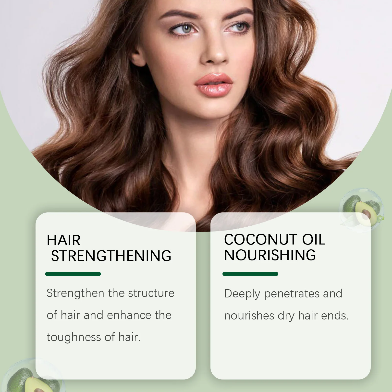 Avocado Oil Hair Mask Improve Split Ends Breakage Boost Luster Elasticity Treat Dry Damaged Hair Nourishing Smoothing Hair Mask