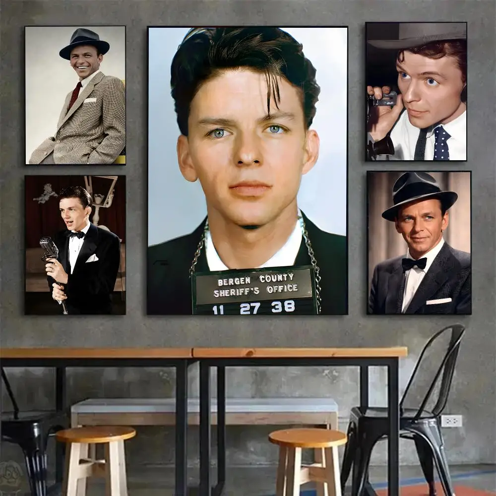 Classic Vocal Singer F-Frank Sinatra Poster Painting Wall Art Mural for Living Room Home Decor and Gifts