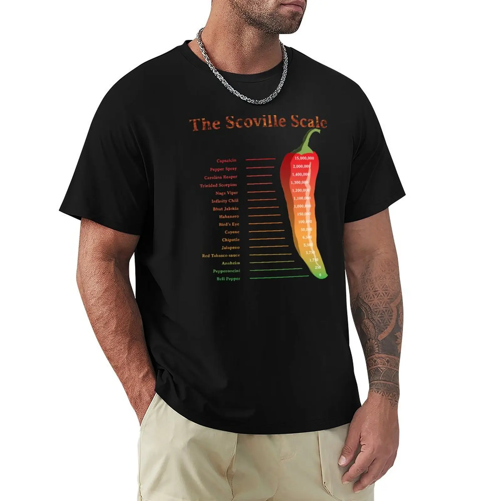 The Scoville Scale T-Shirt t shirts for man graphic vintage T-Shirt