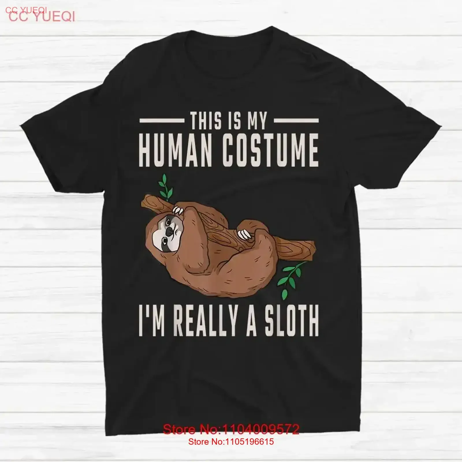 This Is My Human Costume I M Really A Sloth Halloween T shirt Size S 5XL vintage Washed Soft Breathable homme designer clothes