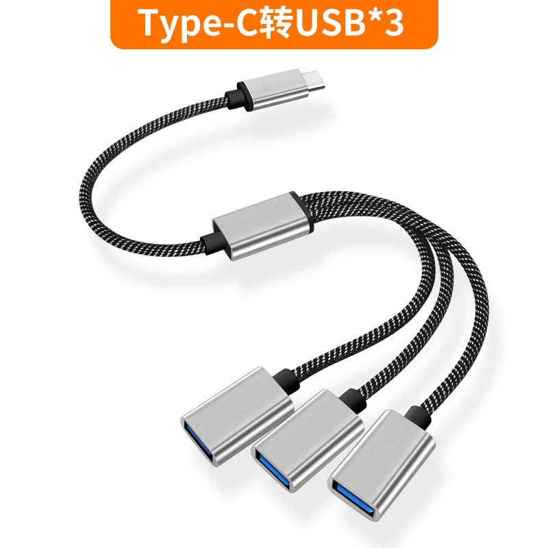 USB Type C Hub Extensions 4 Port USB Cable Splitter OTG High Speed Transfer Adapter Portable Converter For PC Laptop Macbook Pro image 5
