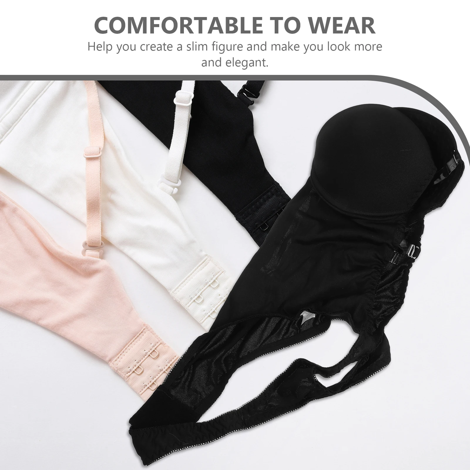 

Women Bustier Bra Corset Body Shaping Backless Invisible Slimming Shaper Tummy Control Strapless Long Term Use Elastic