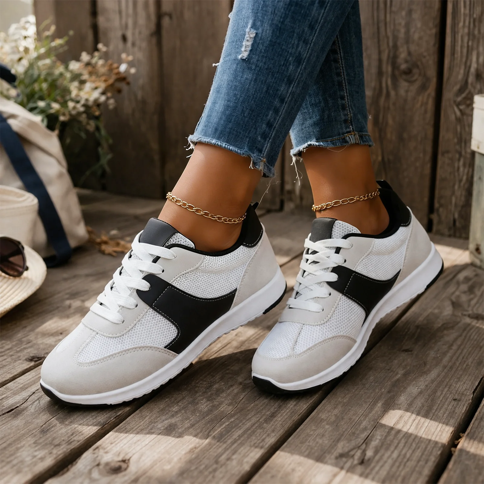 

Women's athletic shoes, barefoot-style, casual, flat shoes, breathable mesh running shoes, women's shoes