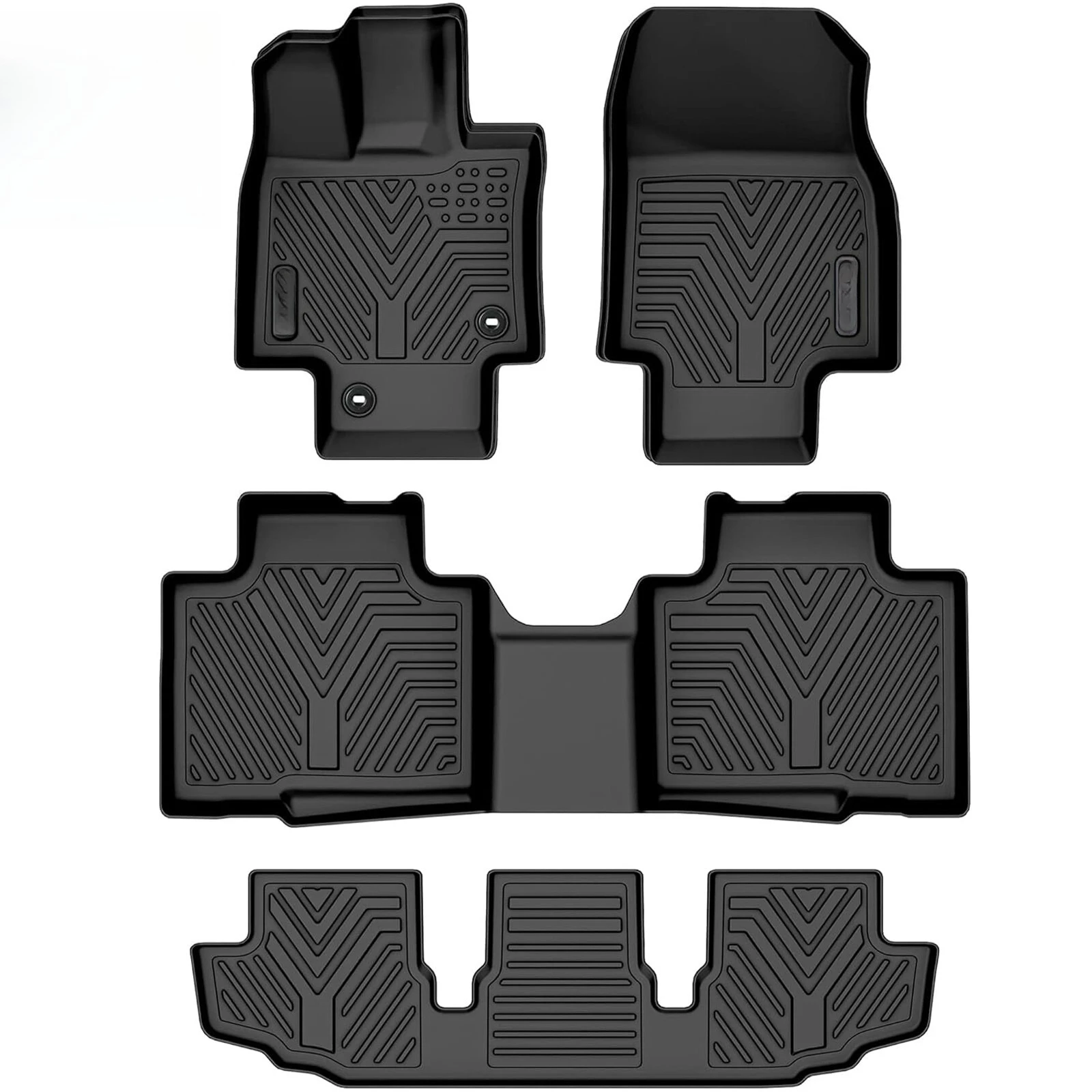 

3D-коврики для пола для Toyota Highlander 2020-2025 с центральной консолью (без гибридной версии)