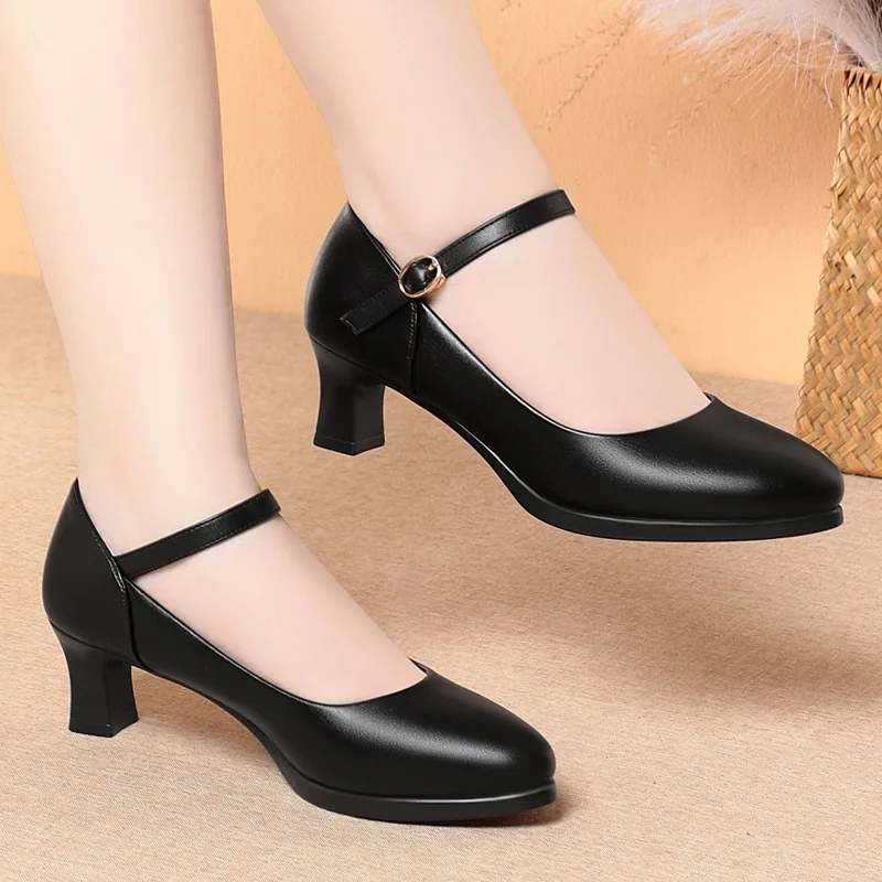 5 センチメートルヒール客室乗務員作業靴女性黒ソフト快適なパ - Women'S Shoes For Standing All Day のレビューと価格