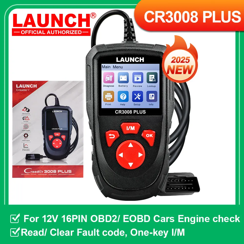 

LAUNCH X431 CR3008 PLUS Полный OBD2 диагностические инструменты Автомобильный OBD OBD2 Автомобильный сканер для проверки двигателя Бесплатное обновление онлайн