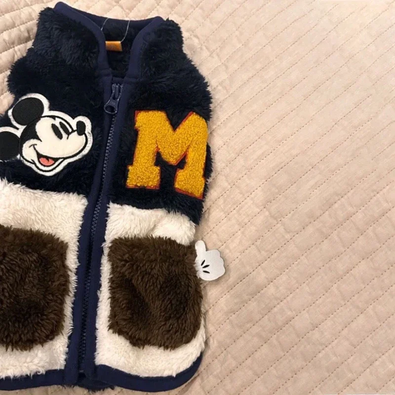 Disney Mickey Mouse Pet Dog Clothes Winter Soft Fleece Cartoon Dogs Hoodies Pet Clothes for Small Dogs Puppy Cats Chihuahua Pets