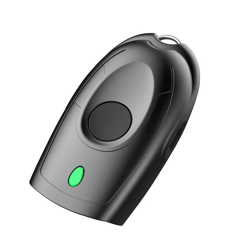Black Barcode Scanner  X2 QR Code 2D Scanning Wearable Hanging Design for Supermarket/Cashier Use Wireless for
