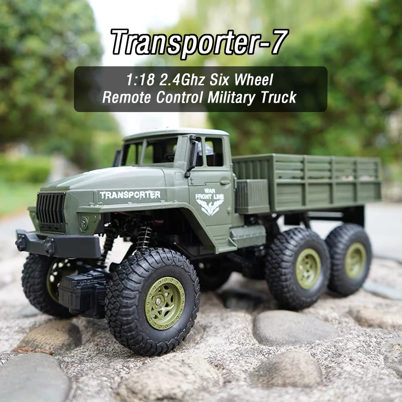 Rc Car Remote Control Truck 1:18 Electric Toy Children Gift 6Wheel Radio-Controlled Off-Road Vehicle 2.4Ghz Military Model