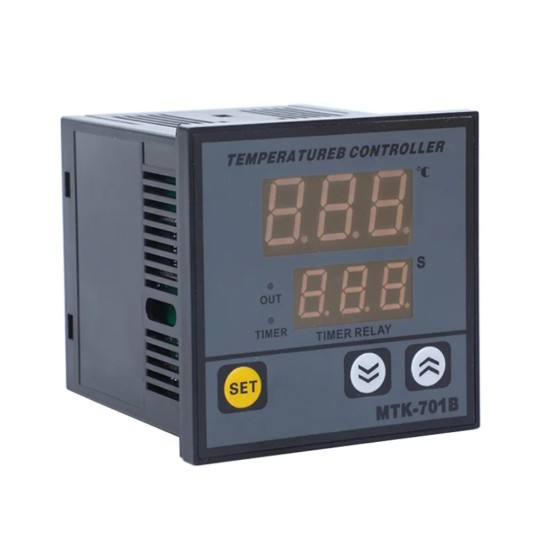 2 in 1 Time Temperature Controller 0~999S 0~400℃ Relay/SSR Output 220VAC 50/60Hz 72*72mm