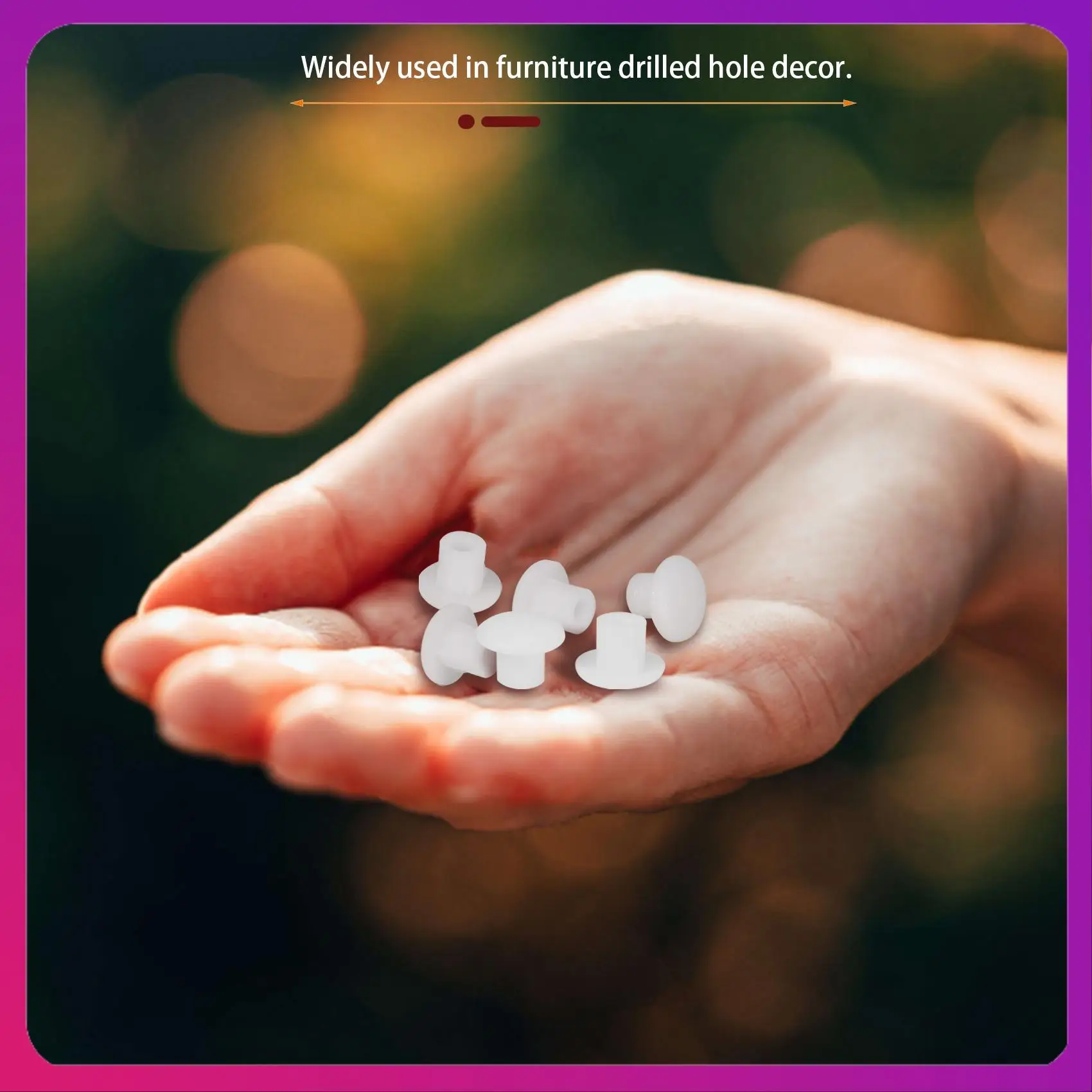 

ABKL-100 Pcs Home Furniture Decor 5 Mm White Plastic Hole Drilling Cover