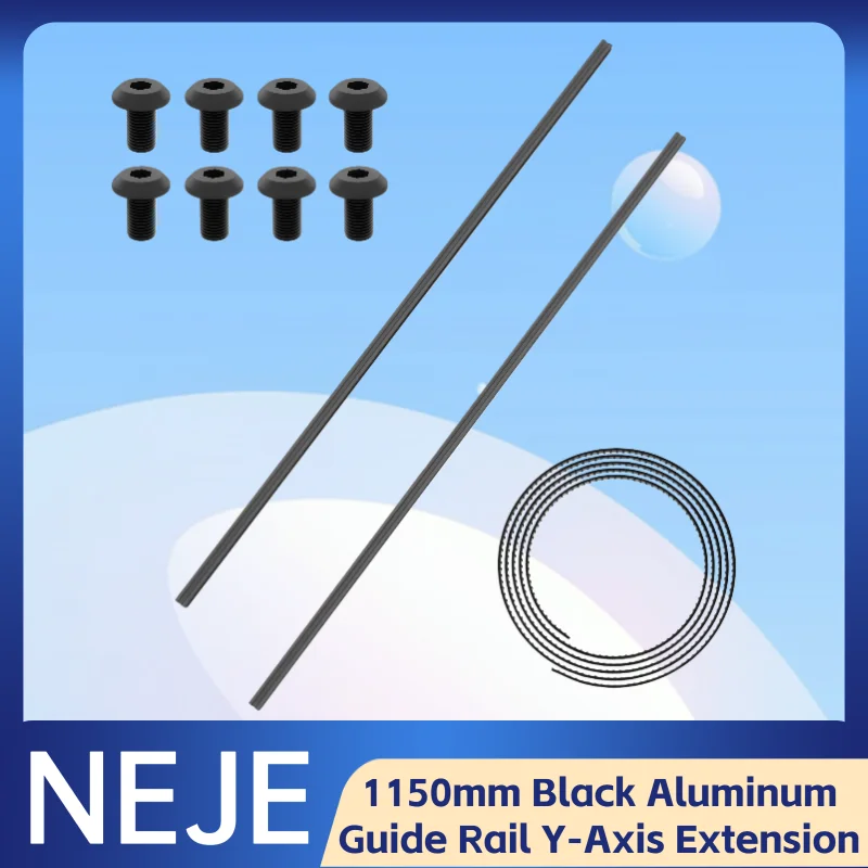 NEJE-binario guía de perfil de aluminio negro, 1150MM, para grabador láser NEJE MAX 4, Kit de extensión de eje Y, accesorios para enrutador