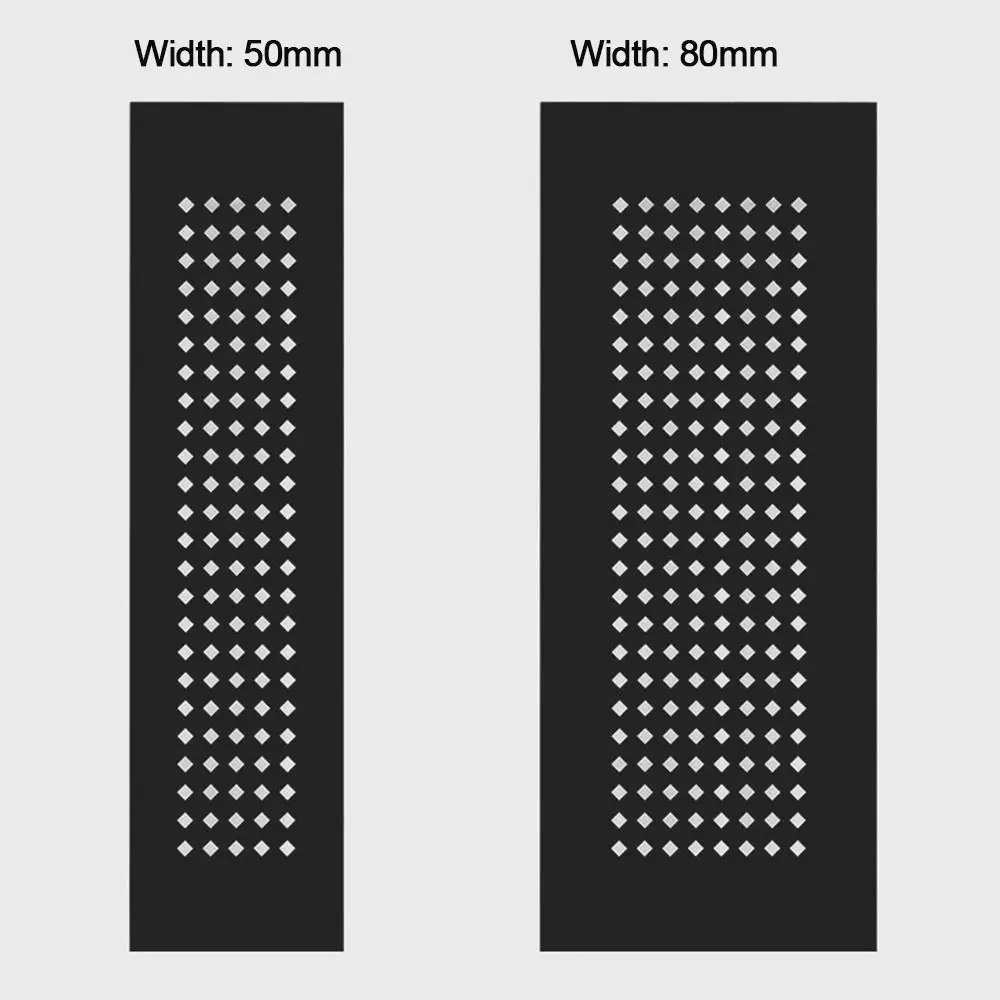 2pcs/set Aluminum Alloy Vents Cover Rectangle Louver Air Vent Decor 50/80mm Wide Breathable Mesh Hole Ornaments image 4