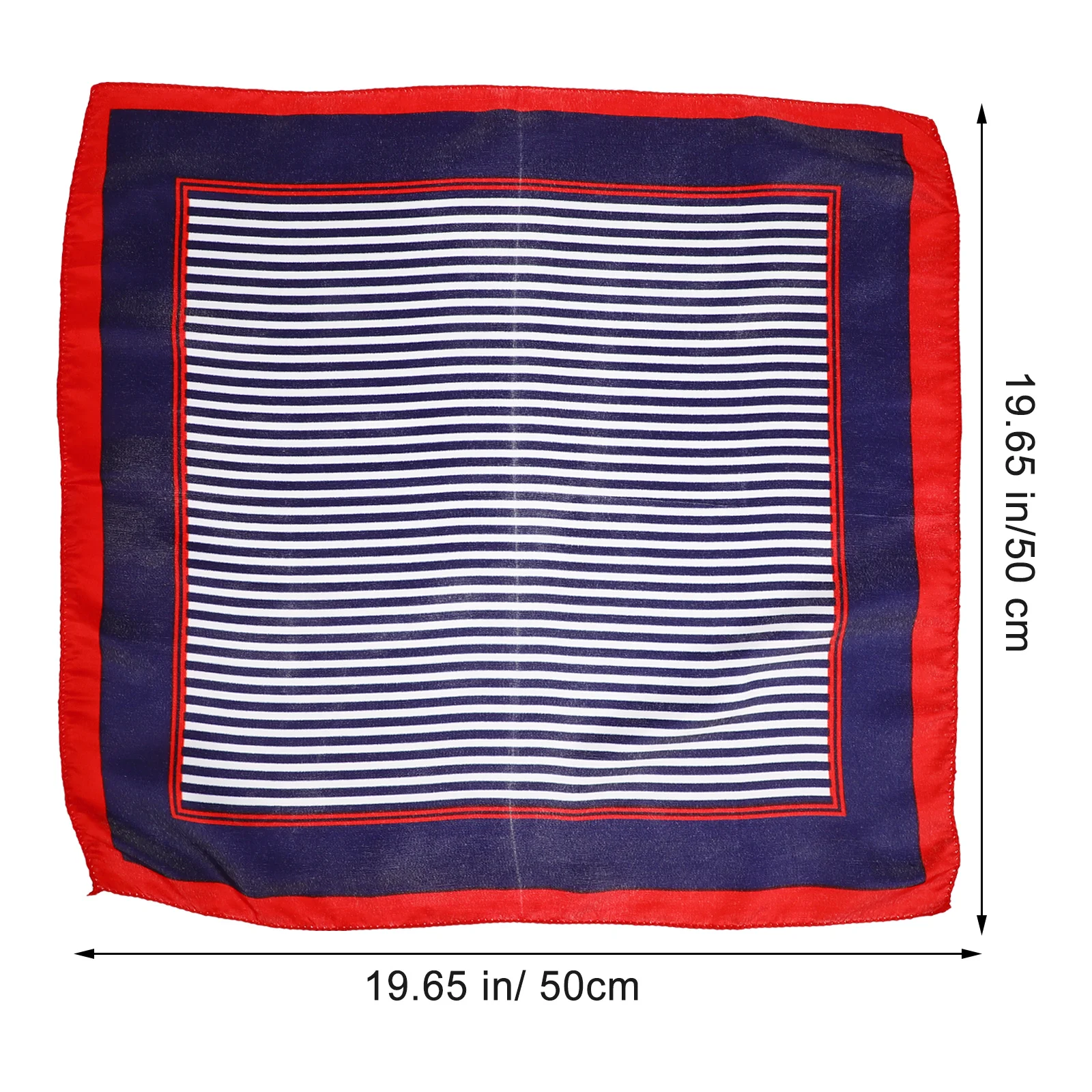 4 stuks kleine vierkante sjaal 50 cm rode strepen damesaccessoires zijde polyester nekhaar professioneel casual