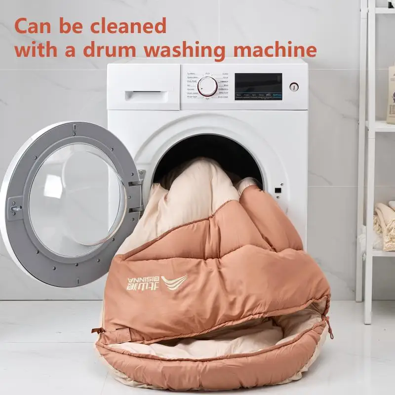 حقيبة نوم خفيفة الوزن 4 فصول للتخييم والمشي لمسافات طويلة وحقيبة الظهر بتصميم مغلف دافئ ومعدات سفر خارجية محمولة مدمجة #6